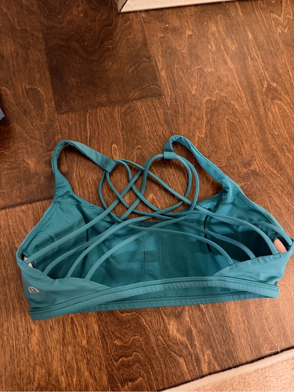 lululemon athletica Strappy Back Sports Bra - Teal Blue